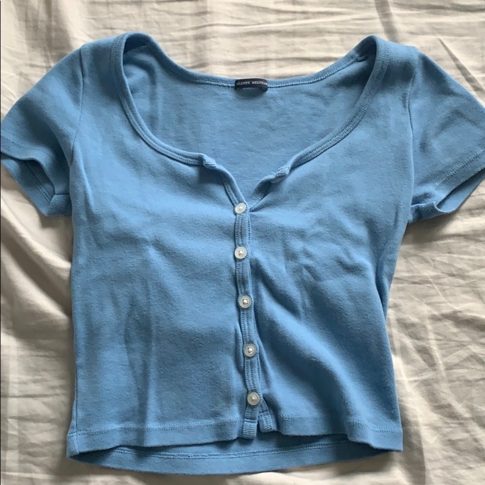 BRANDY MELVILLE BLUE ZELLY TOP